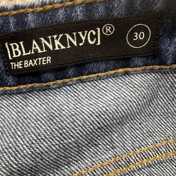 BlankNYC The Baxter Jeans Mens 30 Blue Ribcage Straight Leg Denim High Rise - Picture 7 of 13